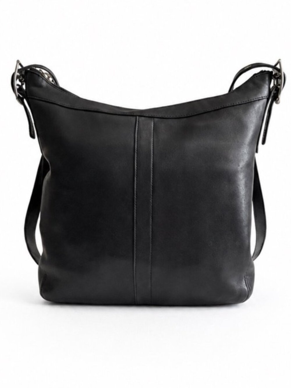 Vintage Y2K Coach 9188 Legacy Slim Duffle Crossbody Shoulder Bag Black Leather